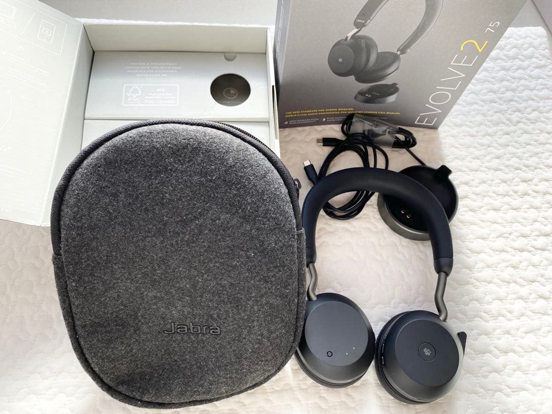【美品】Jabra Evolve2 75 ワイヤレスヘッドセット