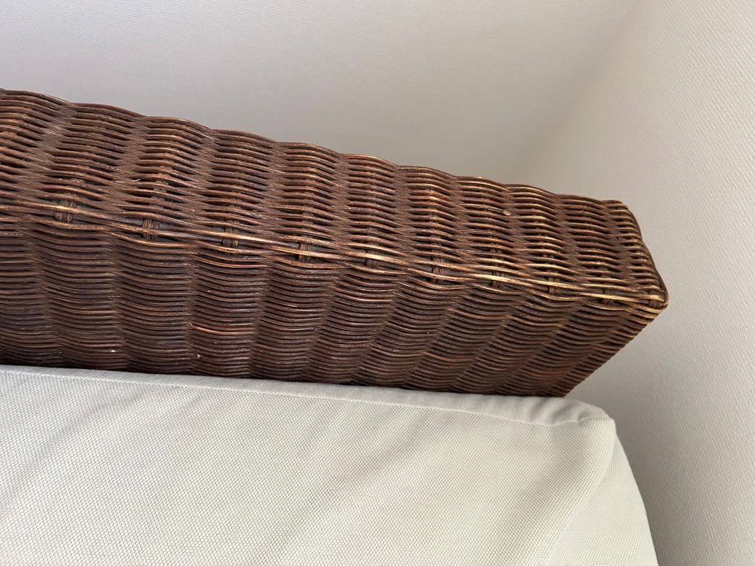 ラタン籐2人掛けソファ ベージュ