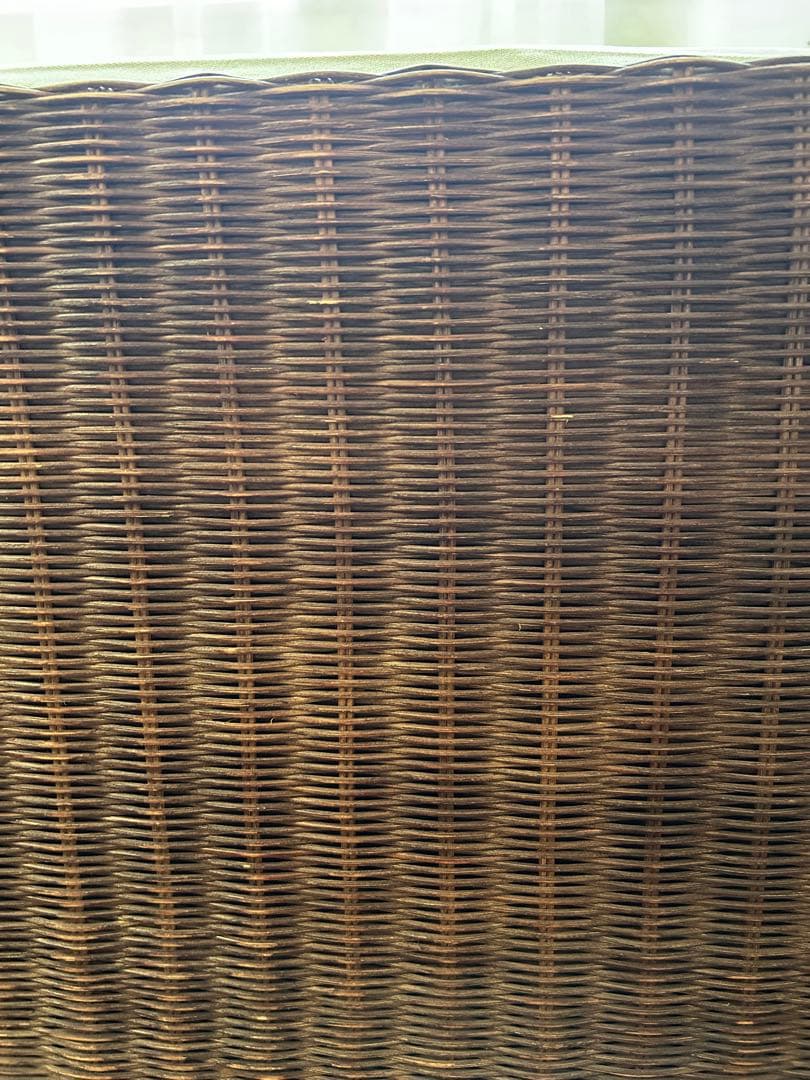 ラタン籐2人掛けソファ ベージュ