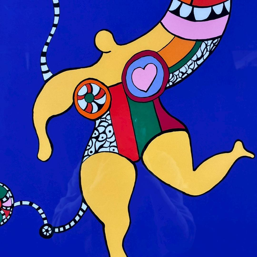 美品 ニキ・ド・サンファル「心の中のジャン」複製画 お洒落額装 フランス 抽象画