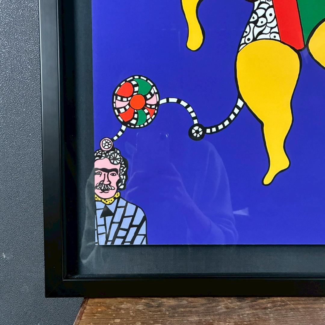 美品 ニキ・ド・サンファル「心の中のジャン」複製画 お洒落額装 フランス 抽象画