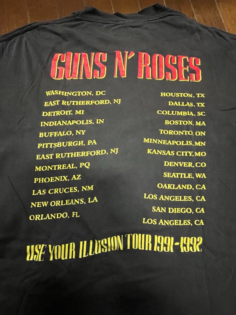 1992年Guns N' Roses ガンズツアーTロックTヴィンテージT