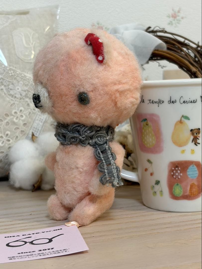 国内人気作家さまによる桜色をしたテディベア　タグ付き新品未使用