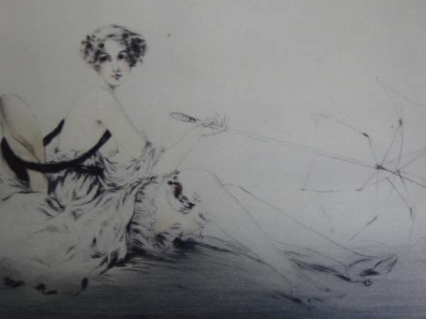 ルイ・イカール限定版・アールデコ/春、希少な額装用画集より、新品高級額装付