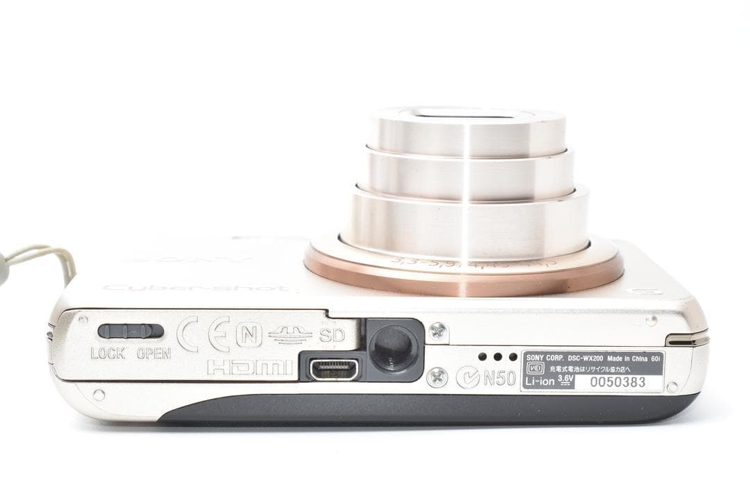 【バッテリーx2付】SONY Cyber-shot DSC-WX200 ゴールド