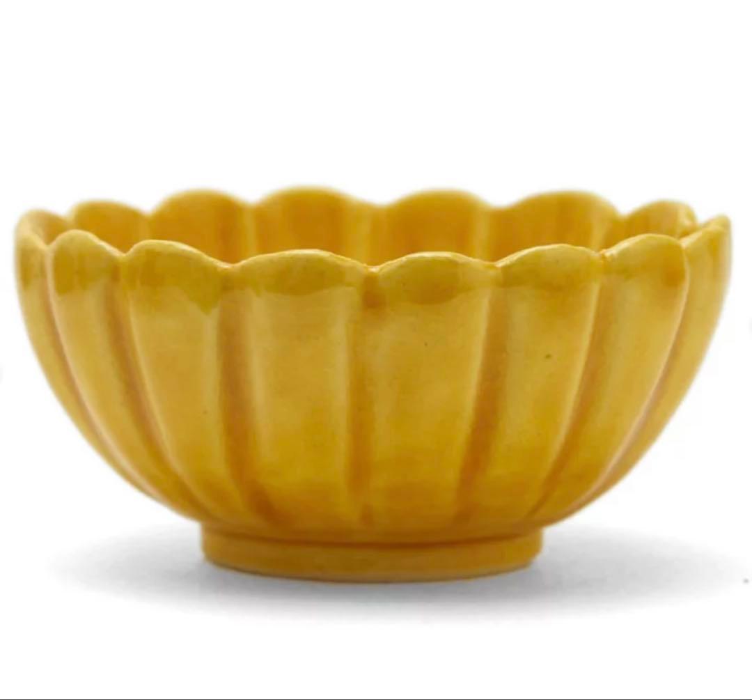 黄交趾菊形豆鉢・伏原博之《小付・5.7cm》2客セット