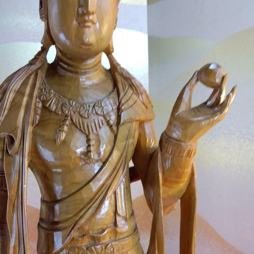 宝珠観音菩薩像　仏師63cm