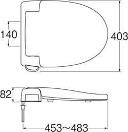 SANEI 暖房便座 PW9041 アイボリー
