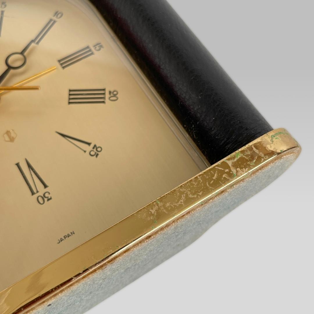 90s【SEIKO】EMBLEM モダン ヴィンテージ デスククロック 時計