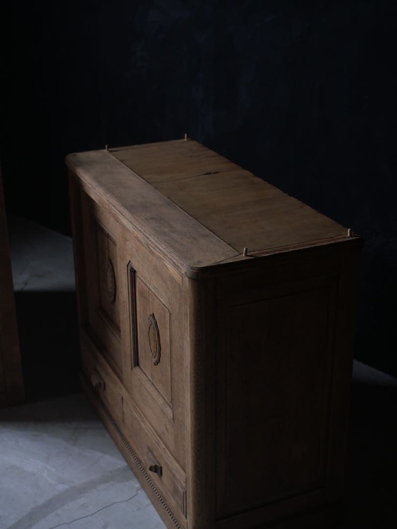 食器棚　ダイヤガラス　収納　器　食器　古家具　古道具　アンティーク　昭和レトロ