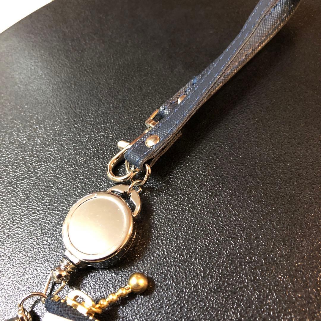 ☆大きめ！キャスキッドソンICパスケースキーリール付き付きラミネートハンドメイド