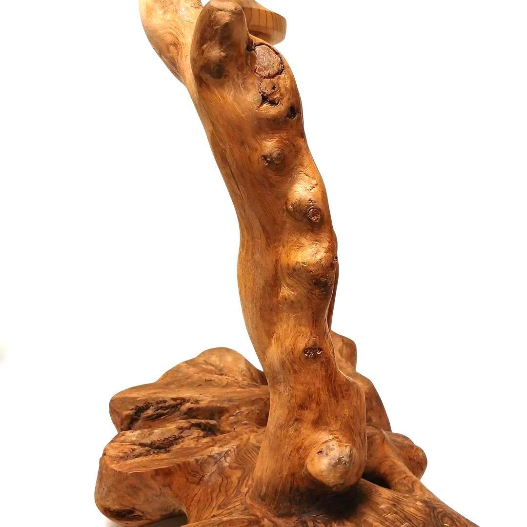 天然木 花台 飾り台 盆栽台 灯籠 置物 バードアスレチック インテリア 工芸品