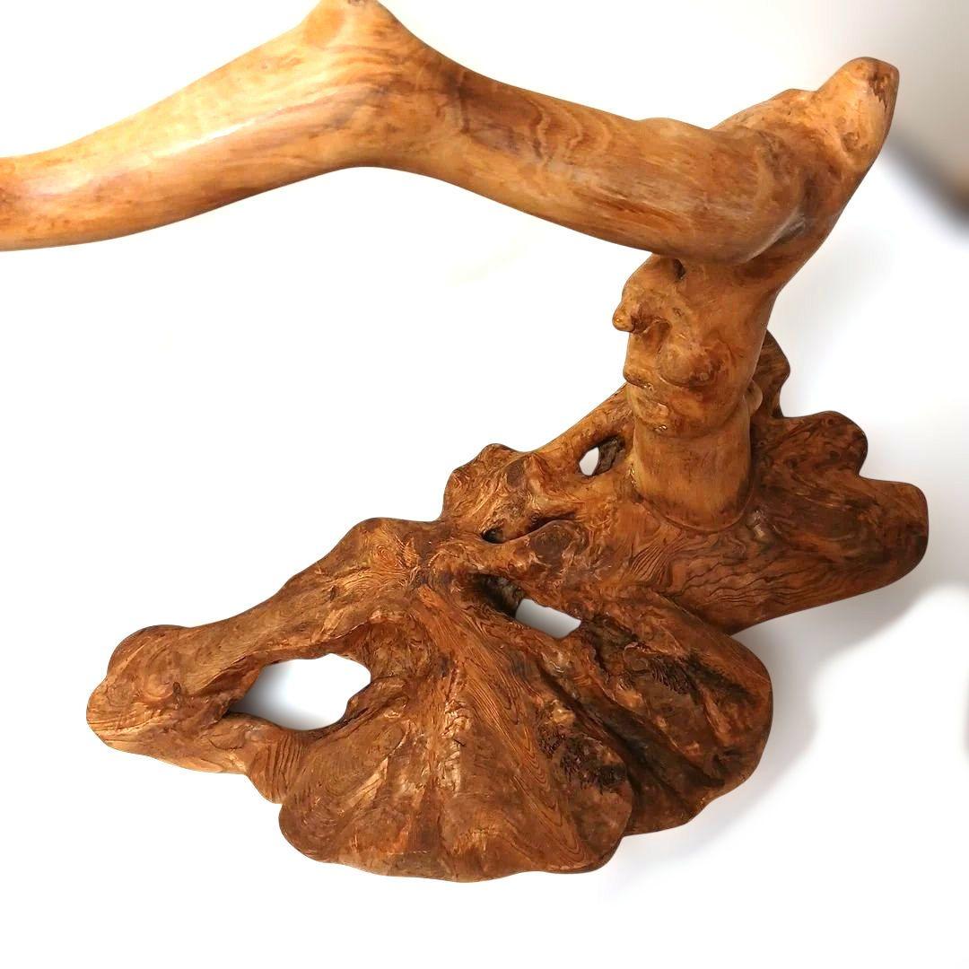 天然木 花台 飾り台 盆栽台 灯籠 置物 バードアスレチック インテリア 工芸品