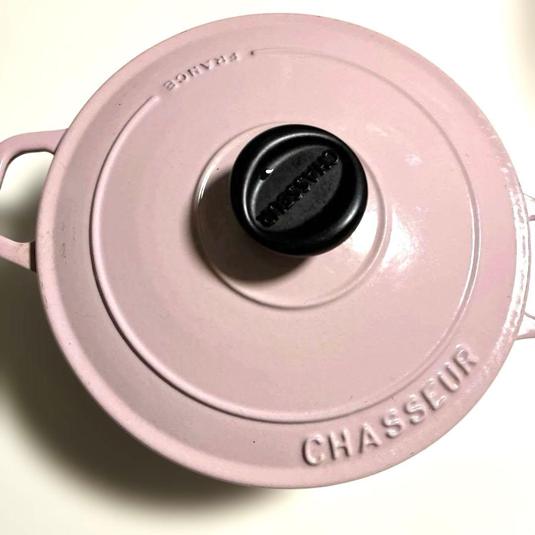 シャスール 鍋 20cm ピンク