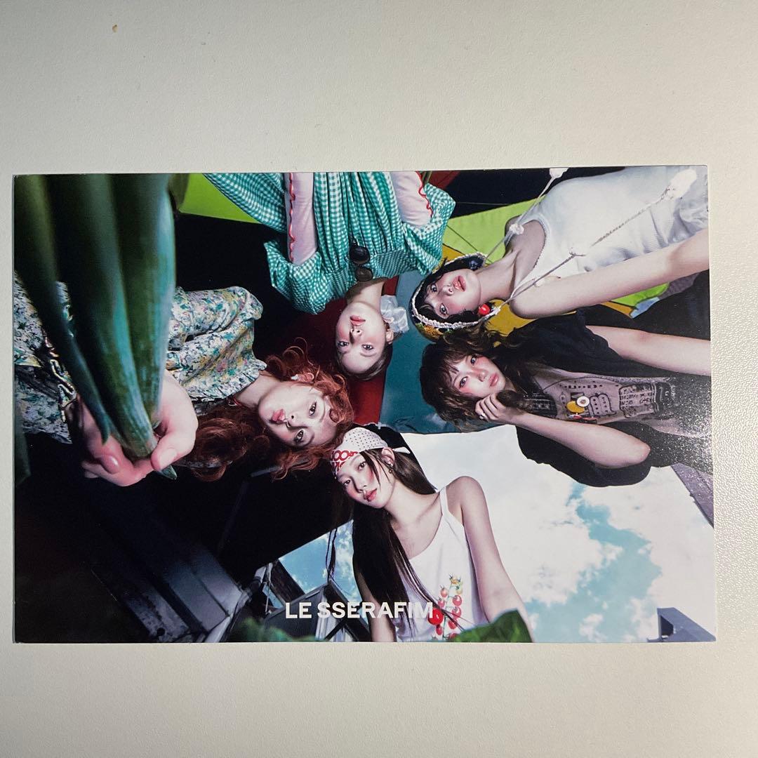 le sserafim サクラ spaghetti 直筆サイン ポストカード