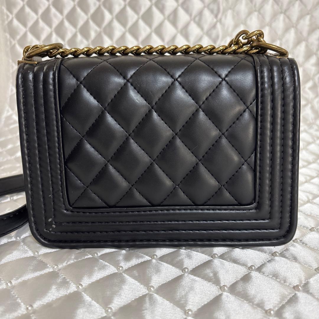 used CHANEL ノベルティ ブラック ショルダーバッグ チェーンバッグ