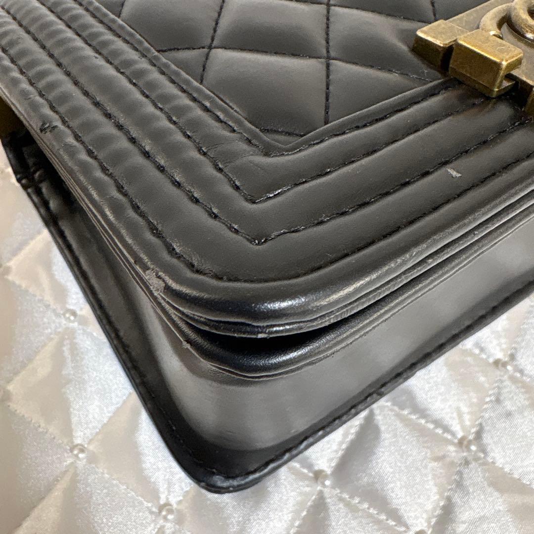 used CHANEL ノベルティ ブラック ショルダーバッグ チェーンバッグ