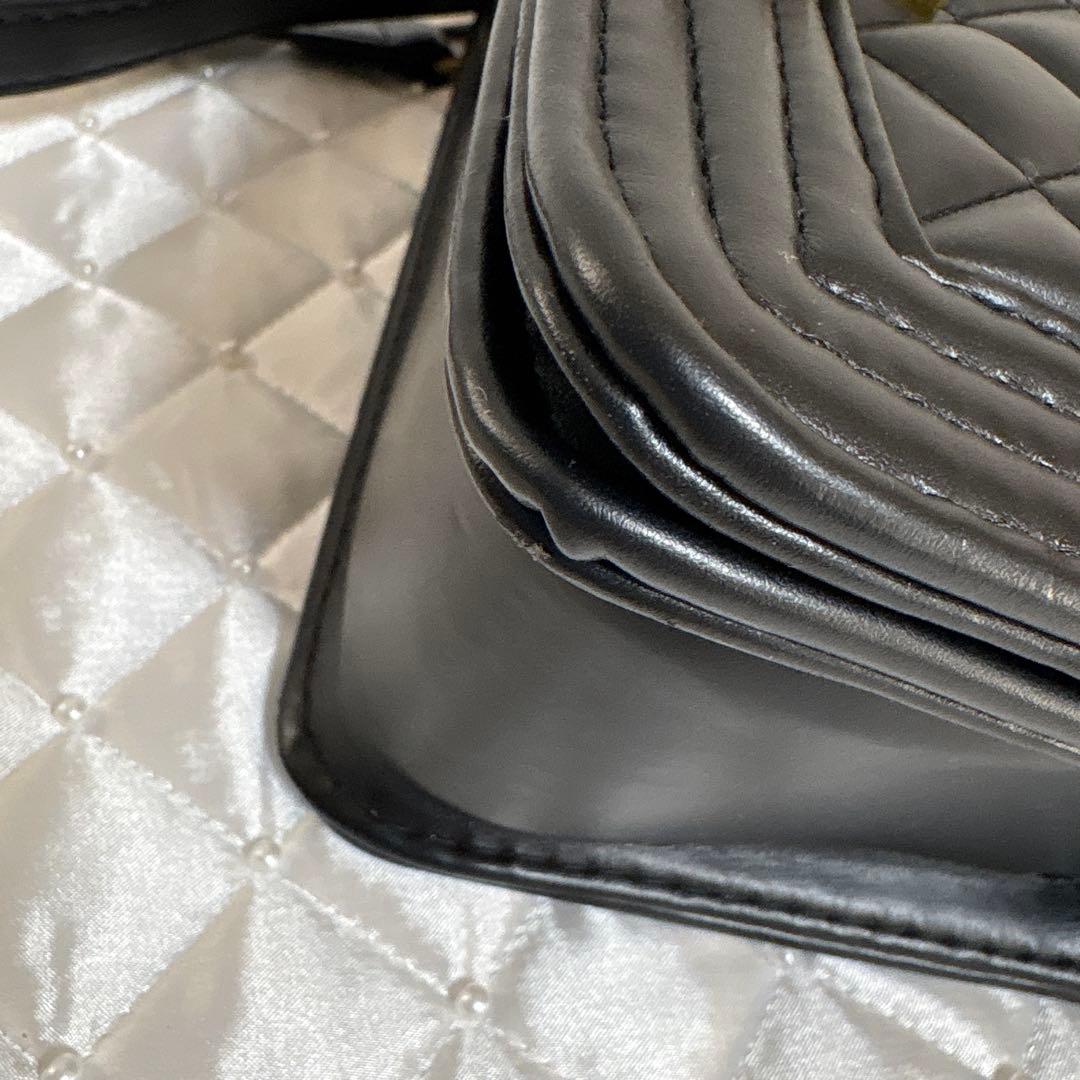 used CHANEL ノベルティ ブラック ショルダーバッグ チェーンバッグ