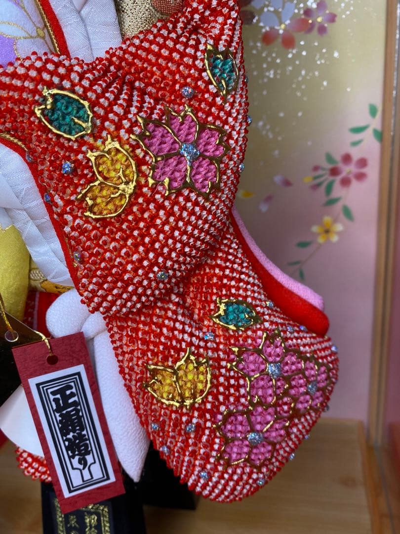 東京久月　名入れ付羽子板ガラスケース１５号・間口約３３×奥行約２９×高さ約６０㎝