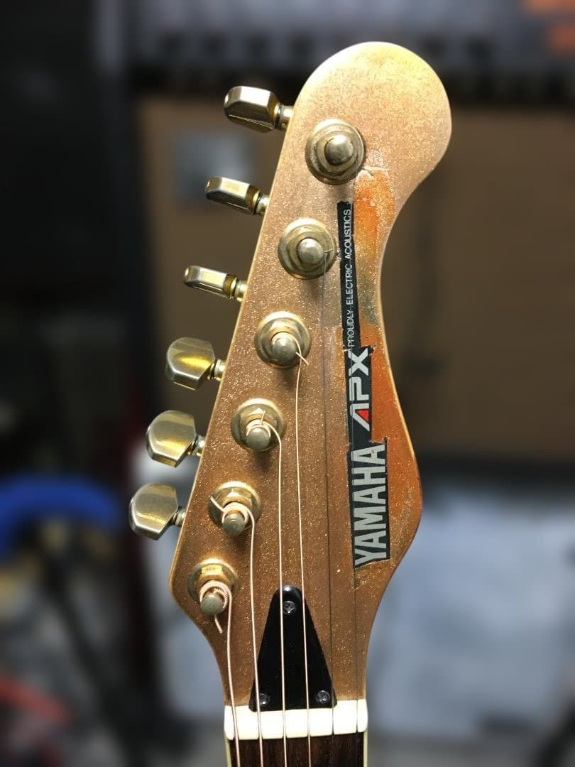 気まぐれ値下！Apx8s 雑gold塗装 究極の改造！アコギ・エレキ化　動画！