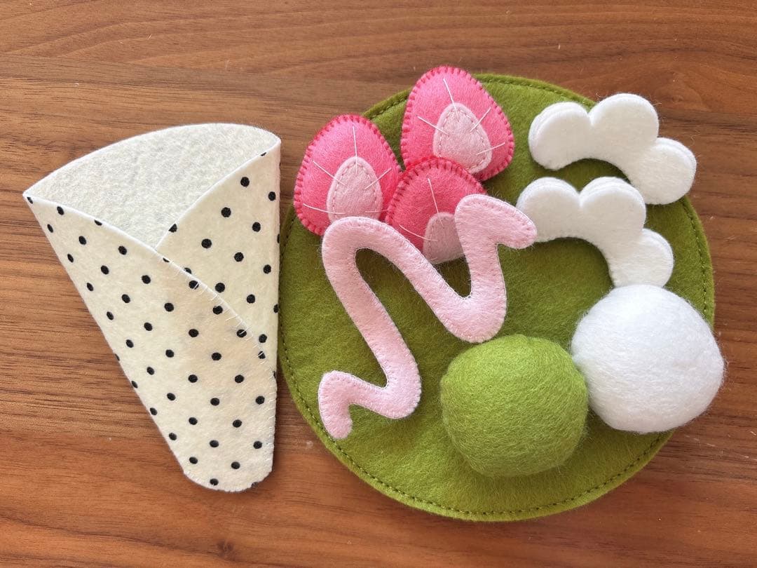クレープセット フェルト おままごと ハンドメイド《デザート系》