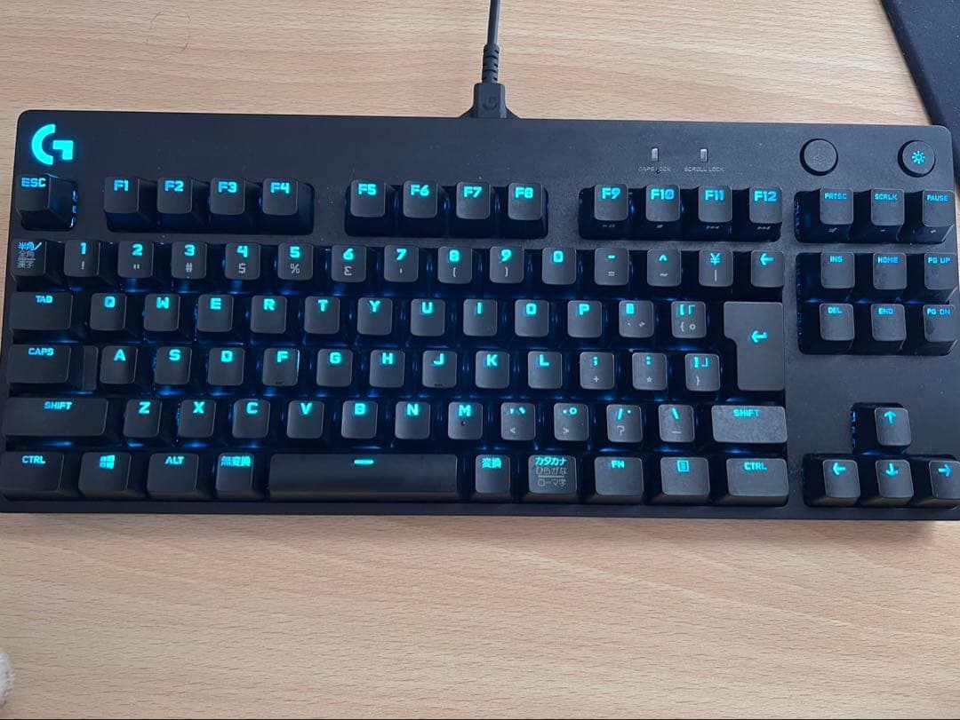 Logitech メカニカルキーボード 青色バックライト