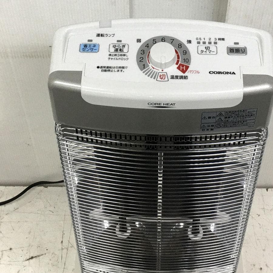 コロナ DH-1218R 電気ストーブ コアヒート シーズヒータ－首振り機能