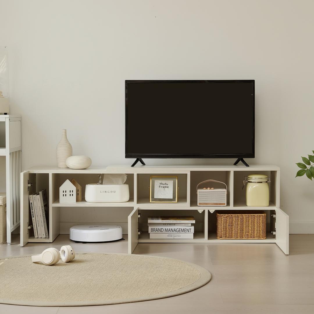 テレビ台 伸縮自由 幅95～169cmリビングボード 北欧 L字 TV台