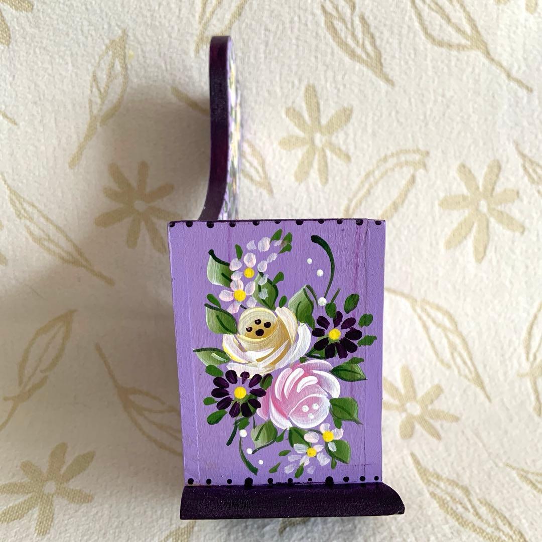 トールペイント デスクラック、収納ボックス、コーヒーフィルターケース