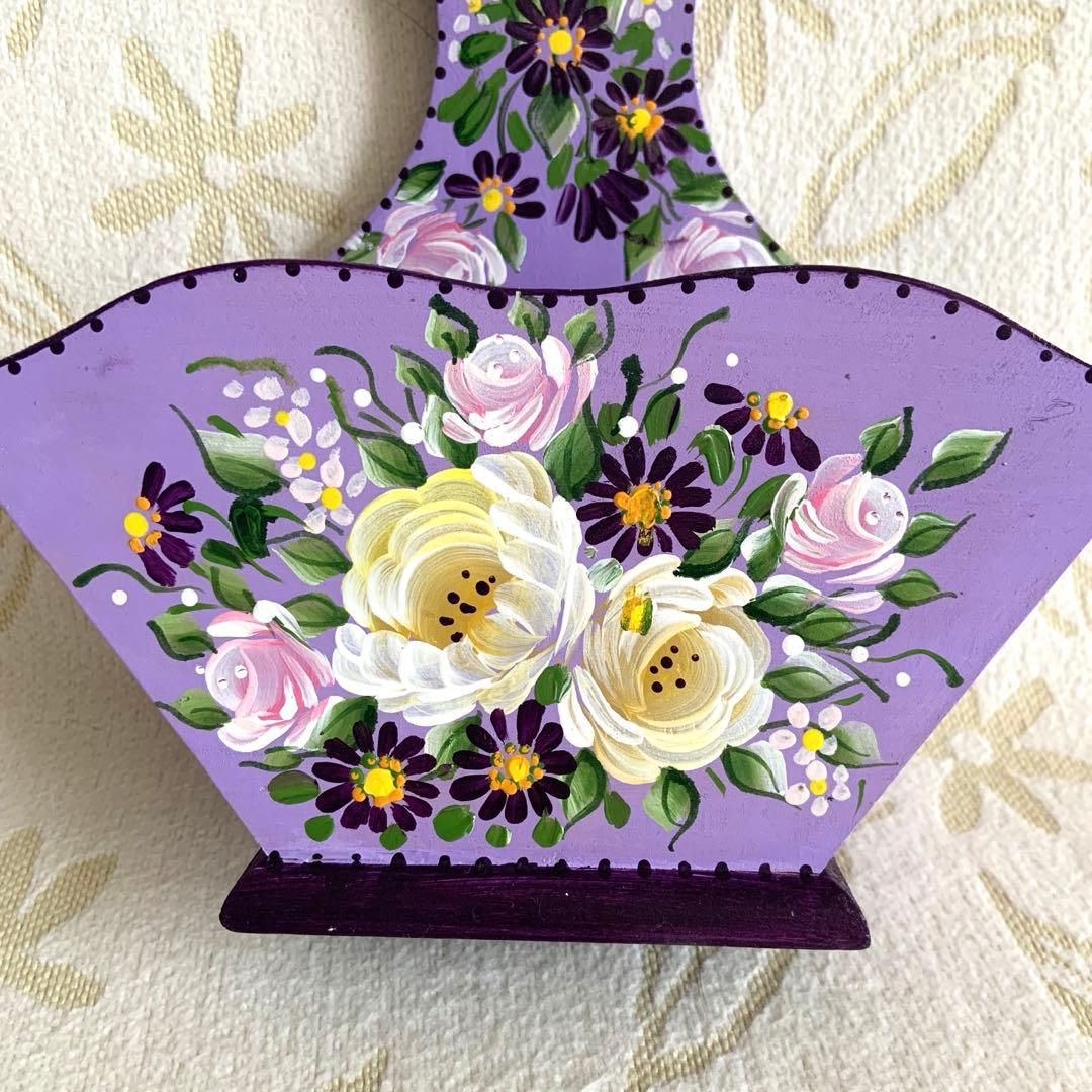 トールペイント デスクラック、収納ボックス、コーヒーフィルターケース