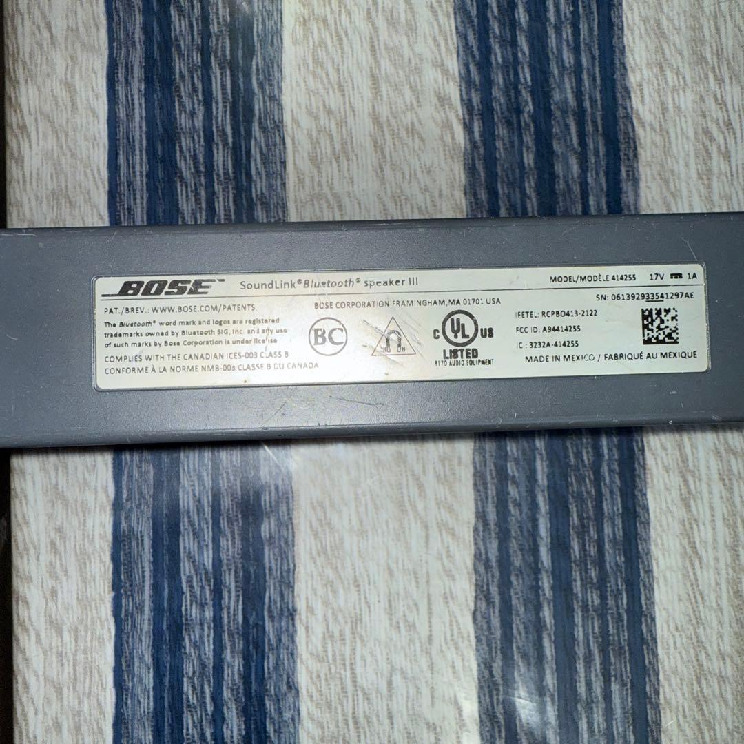 BOSE SoundLink Bluetooth Speaker Ⅲ