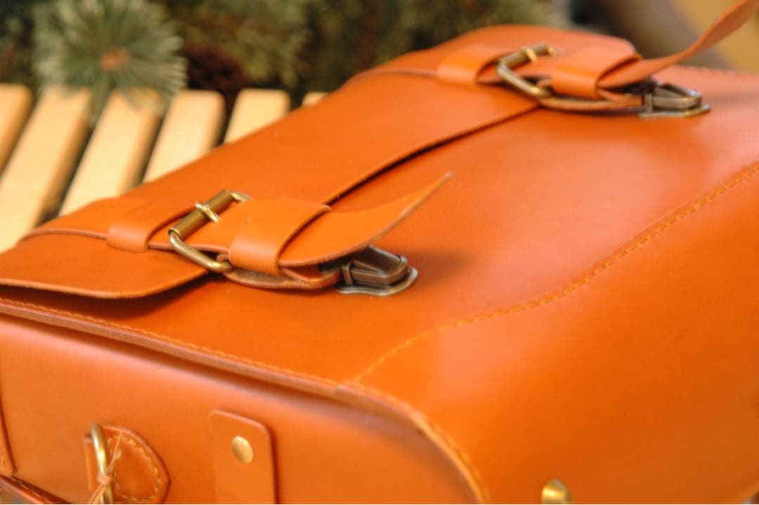 【総手縫い】本革サッチェルバッグ ショルダーバッグ　Riccio ハンドメイド