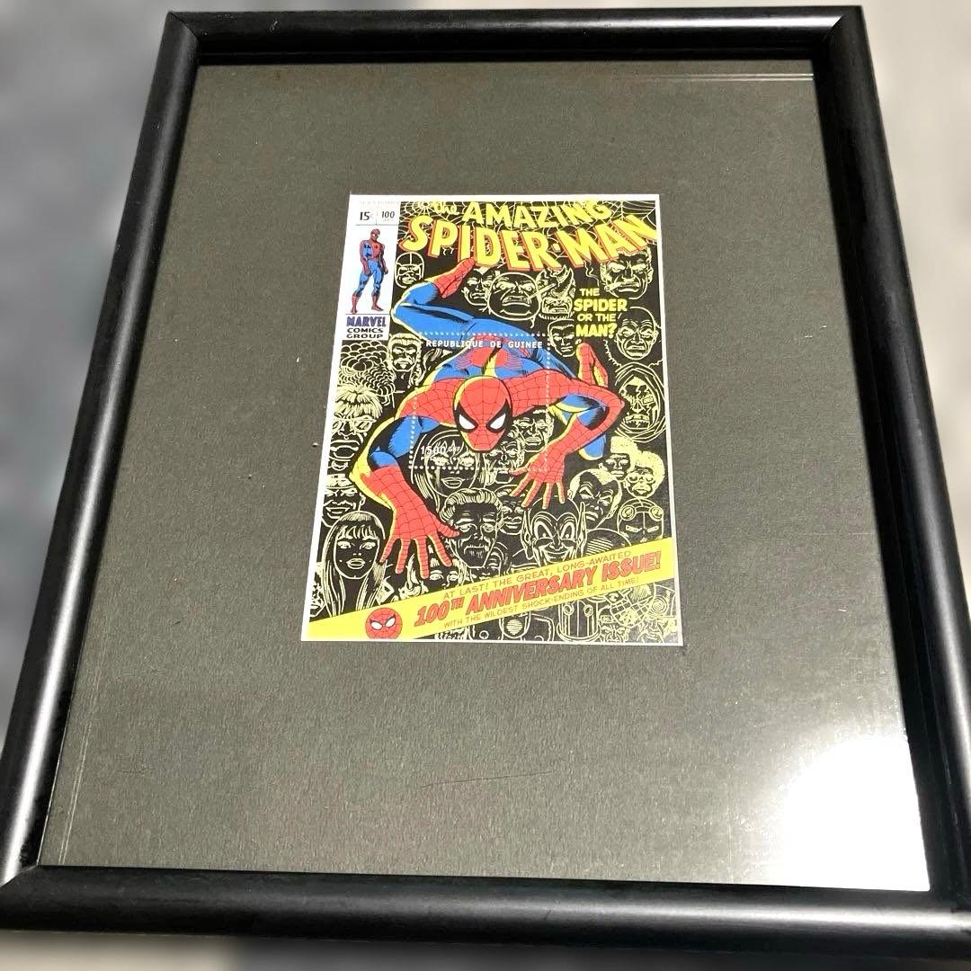 【額縁付き】 スパイダーマン 映画 切手 ポスター ユニバーサル USJ レア