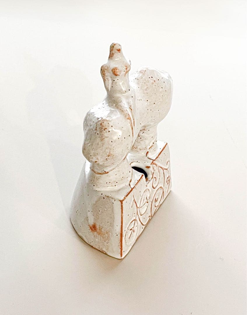 萩原朋子 花器「糧」 白釉｜陶芸作家 オブジェ 一輪挿し