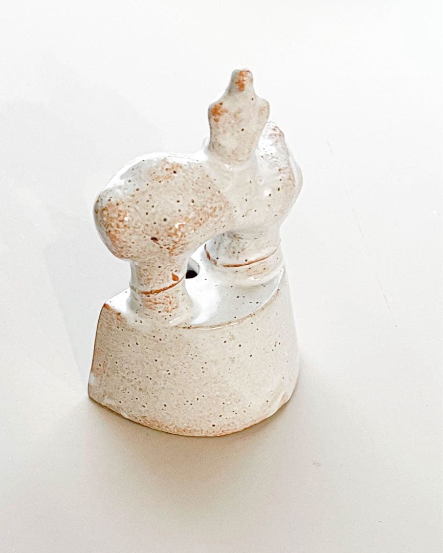 萩原朋子 花器「糧」 白釉｜陶芸作家 オブジェ 一輪挿し
