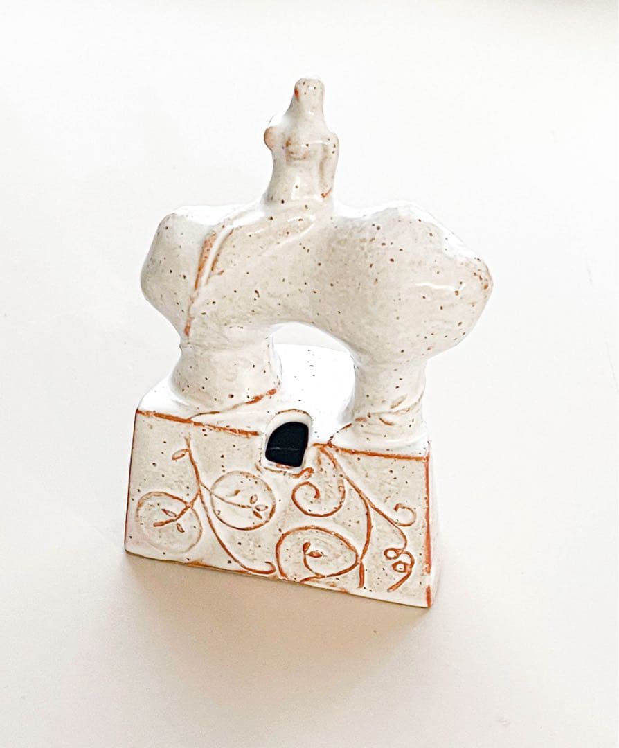 萩原朋子 花器「糧」 白釉｜陶芸作家 オブジェ 一輪挿し
