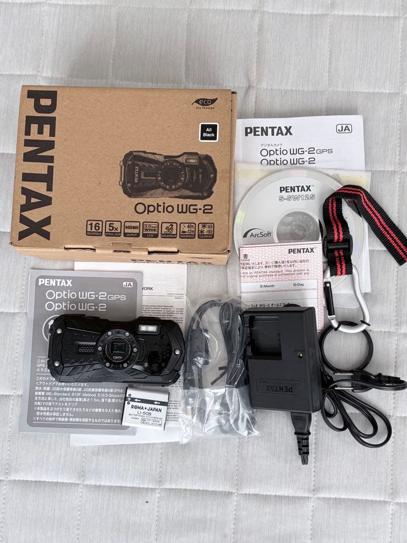PENTAX Optio WG-2 デジタルカメラ ペンタックス 黒 箱付き