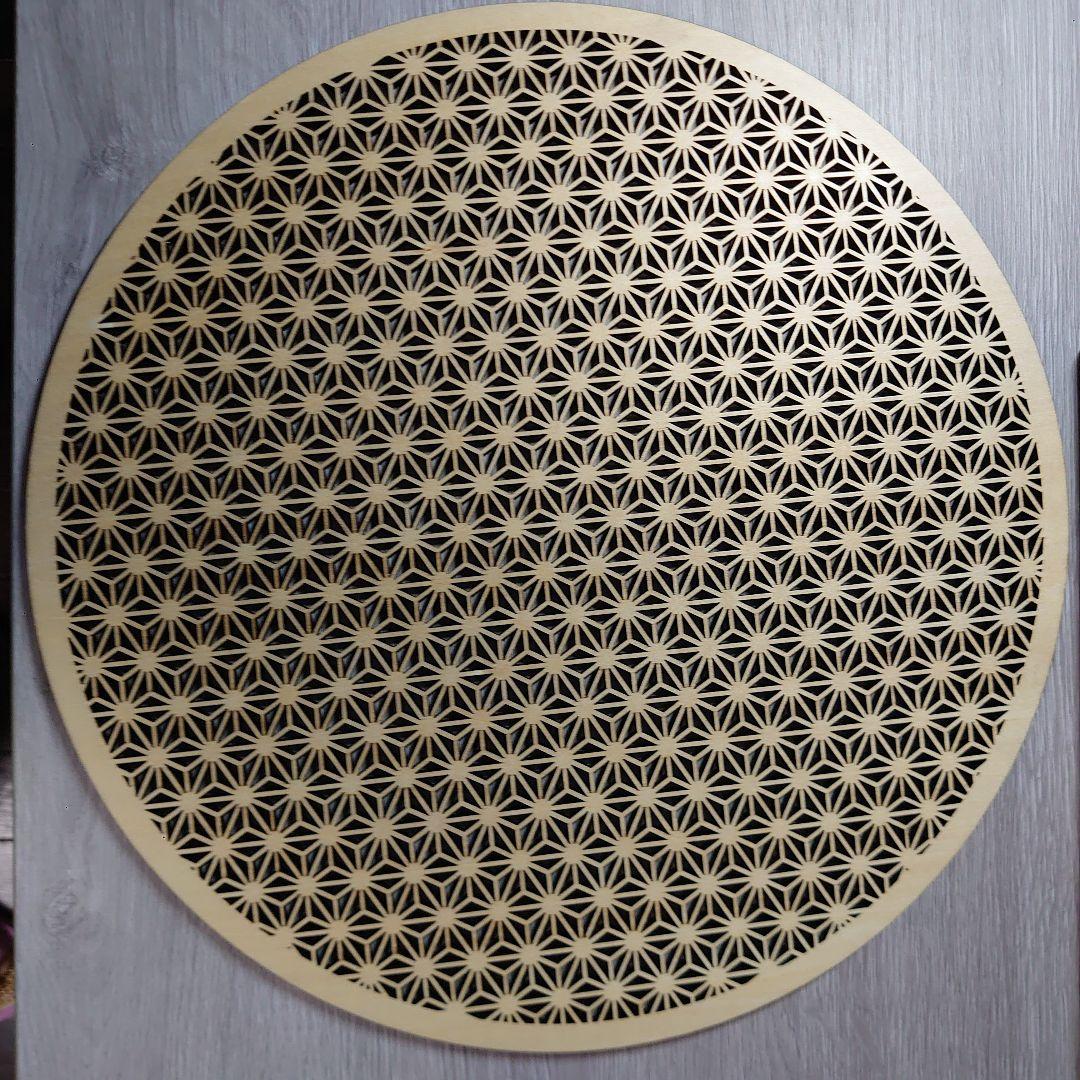 ヤマコー　ひのき細密膳　丸　麻の葉　大