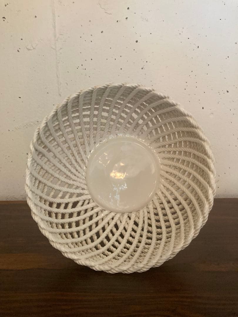 値下げ　フランス　アンティーク　コンポティエ　編み編み