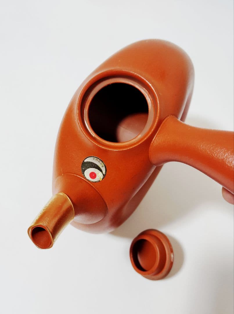 新品未使用　超レア　小西洋平作　常滑焼　急須　略歴付　煎茶道具な形状の赤茶色急須