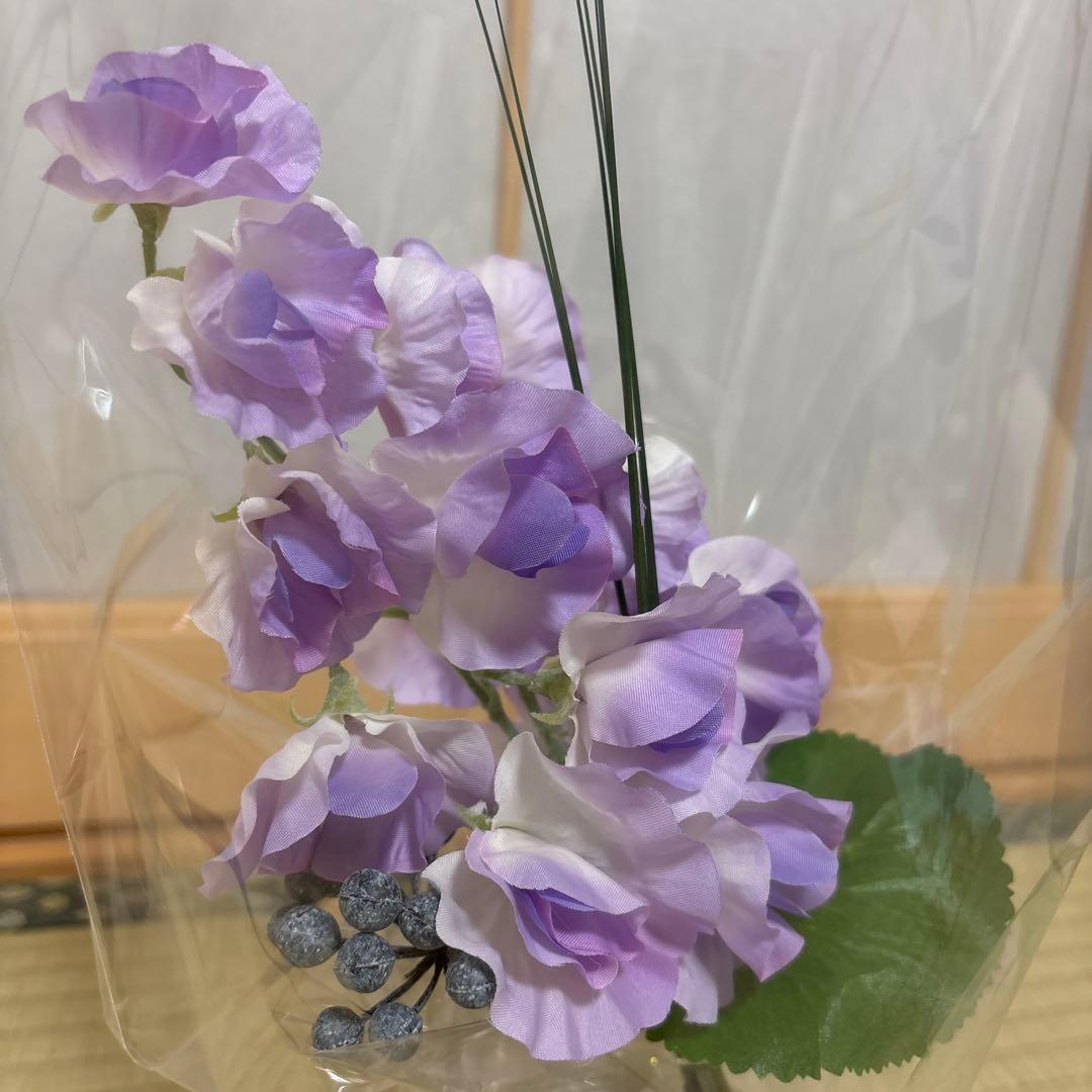 EMILIO ROBBAスイートピー　アートフラワー（造花）　おまけ付き