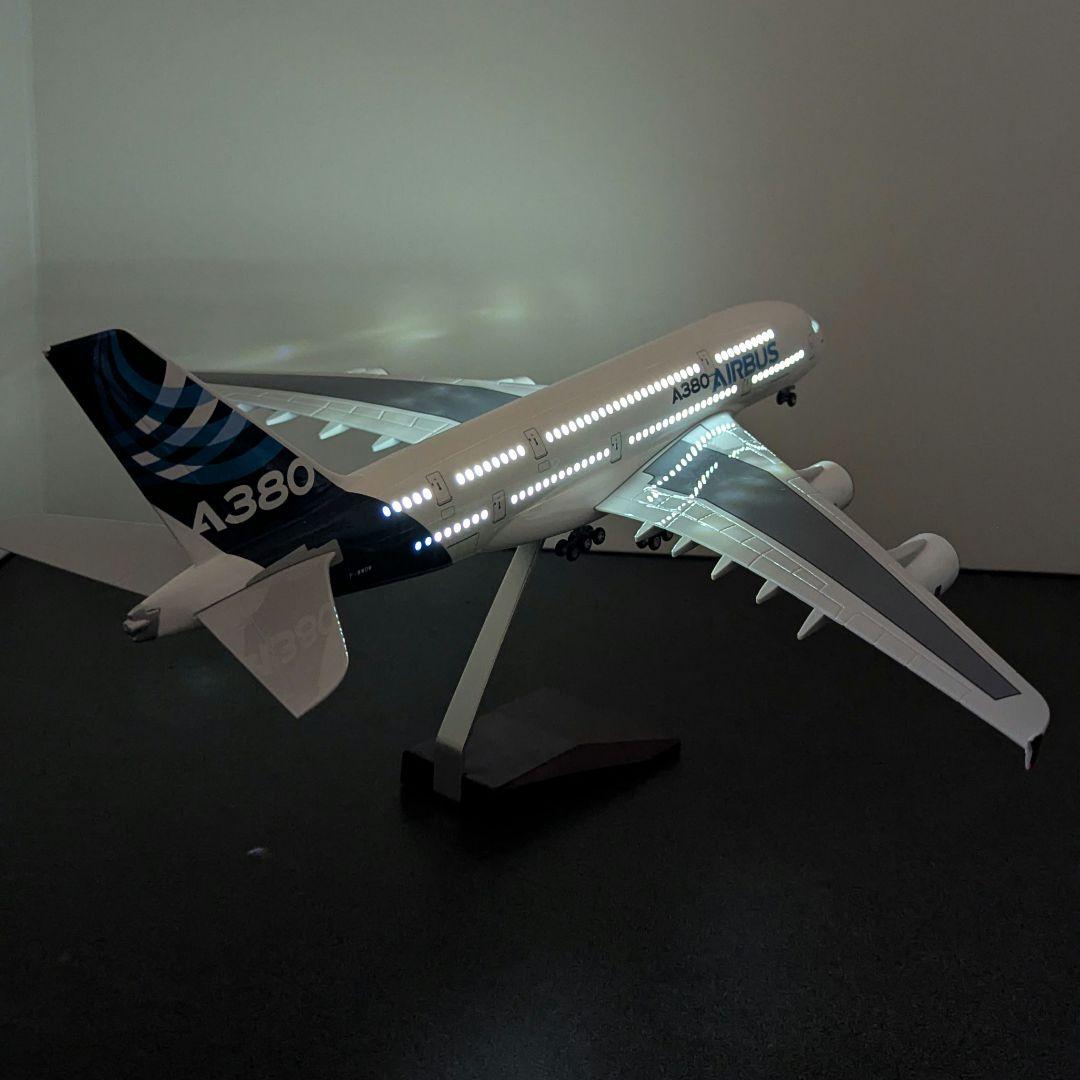 エアバス A380 1/160 飛行機 46cm LEDライト点灯