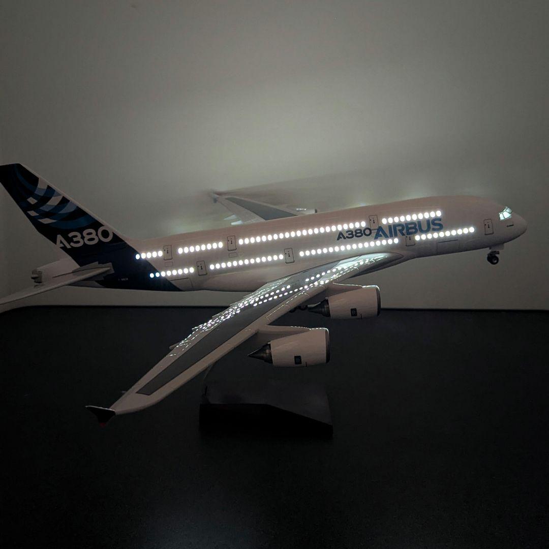 エアバス A380 1/160 飛行機 46cm LEDライト点灯