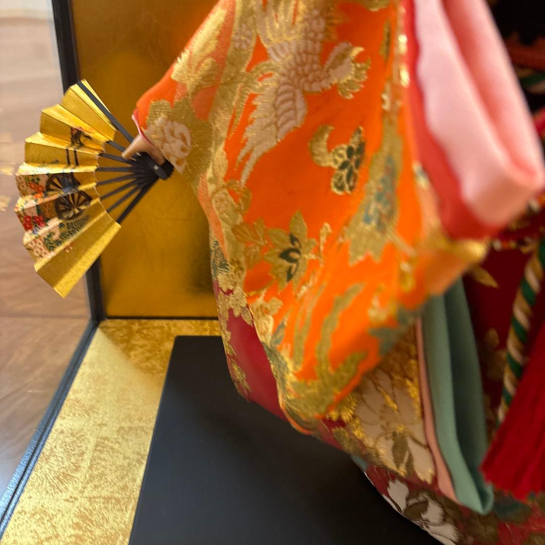 市松人形　三笠　大峰　ガラスケース、箱付き