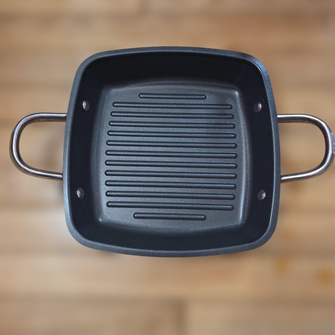 MEYER 正方形ガラス蓋つきグリルパン