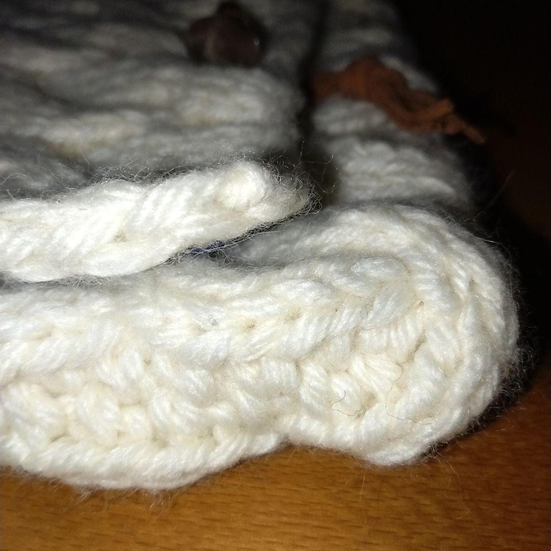 minne　Ito-Knitting　ニットクラッチバッグ　新品　オフホワイト