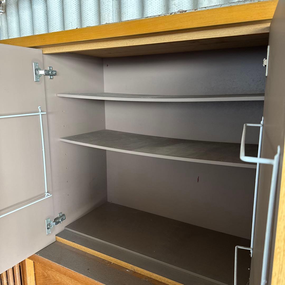 古道具　下駄箱　キャビネット　ナチュラルウッド