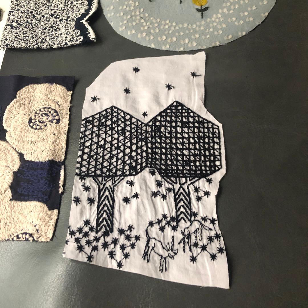 総刺繍柄ハギレ/ミナペルホネン