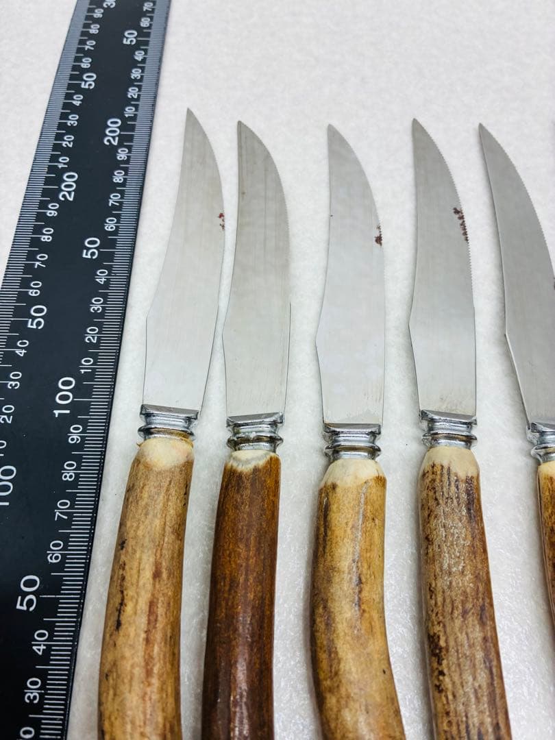 ビンテージ 英国 HOFFRITZ スタッグホーン ステーキナイフ 6本セット