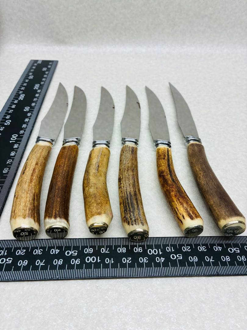 ビンテージ 英国 HOFFRITZ スタッグホーン ステーキナイフ 6本セット